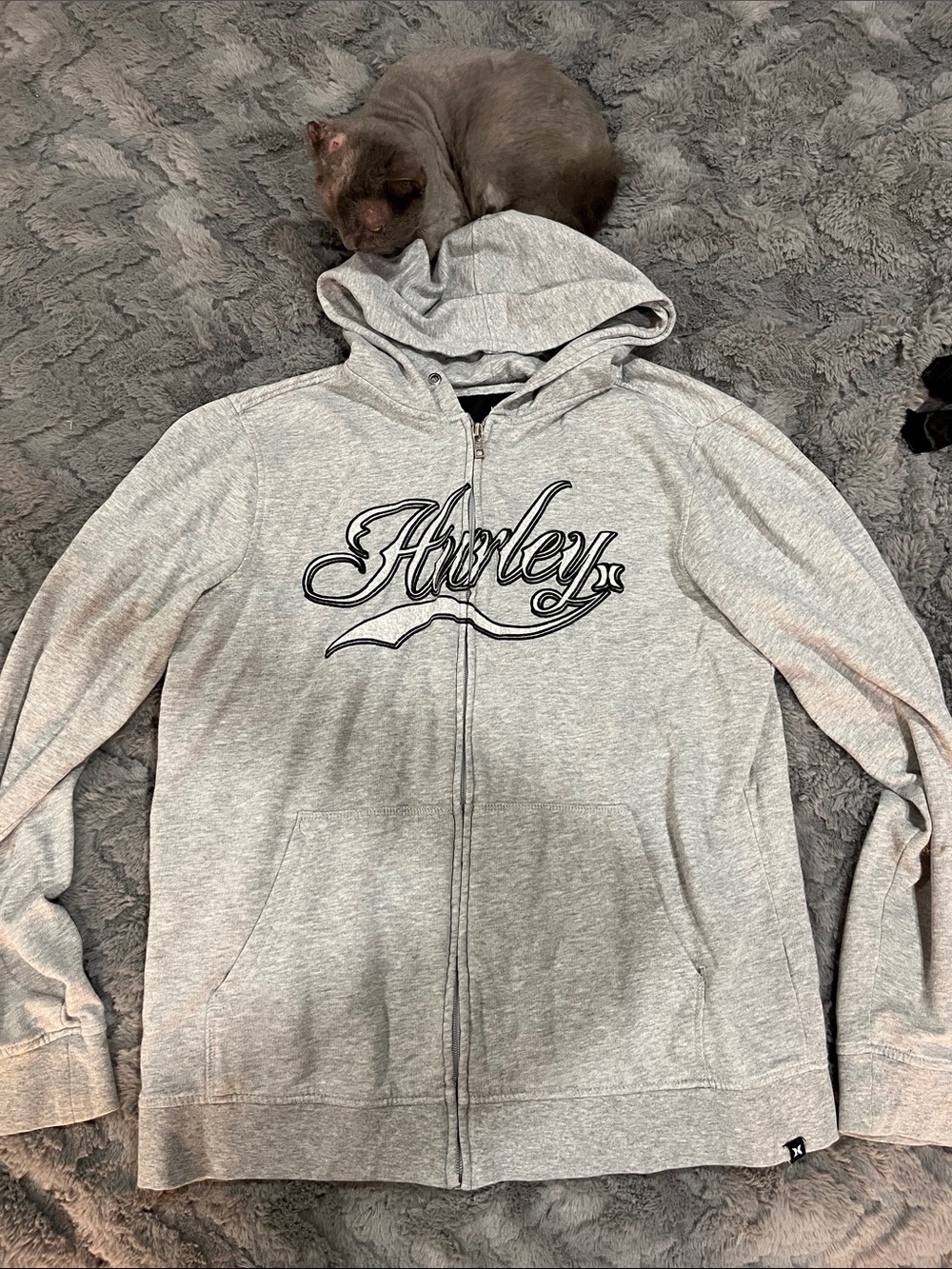 Hurley Gray Zip-Up Hoodie
